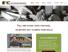 Tablet Screenshot of epicwoodworking.com